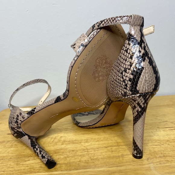 Vince Camuto Lauralie Snakeskin Leather Heels - Picture 6 of 7